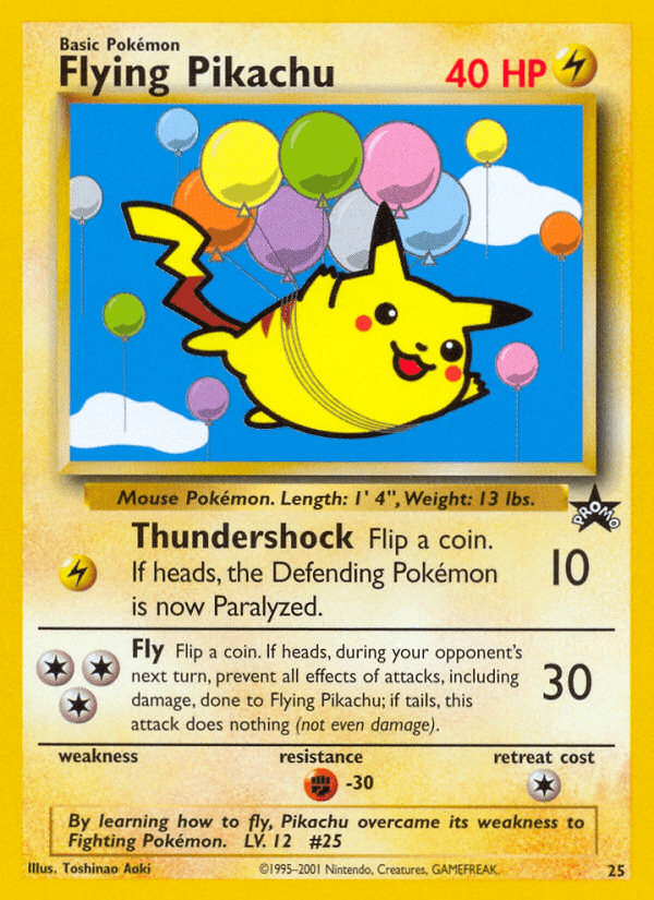 Flying Pikachu Wizards Black Star Promos card