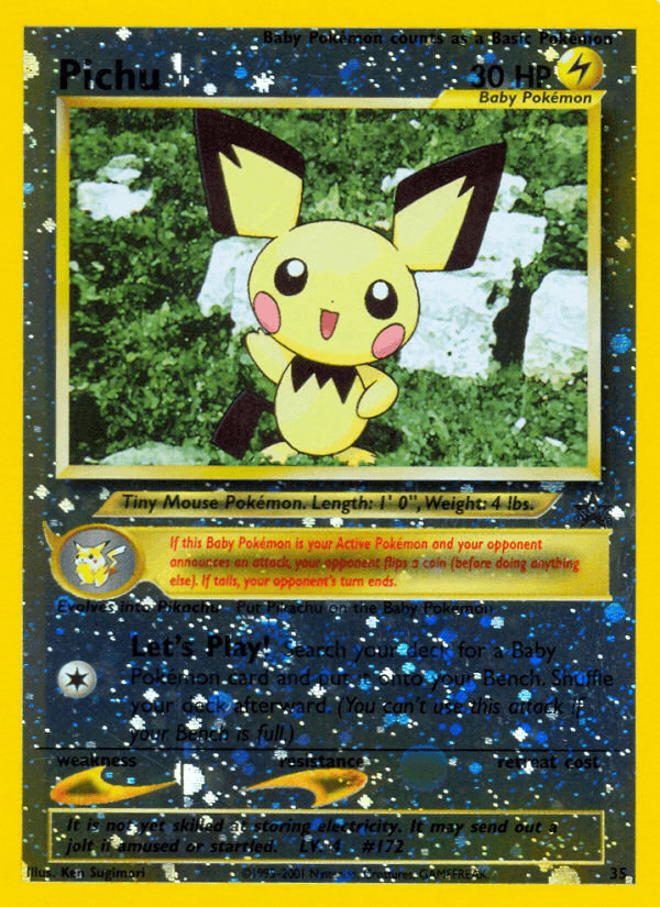 Pichu Wizards Black Star Promos card