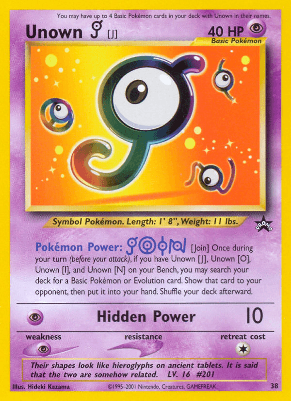 Unown [J] Wizards Black Star Promos card