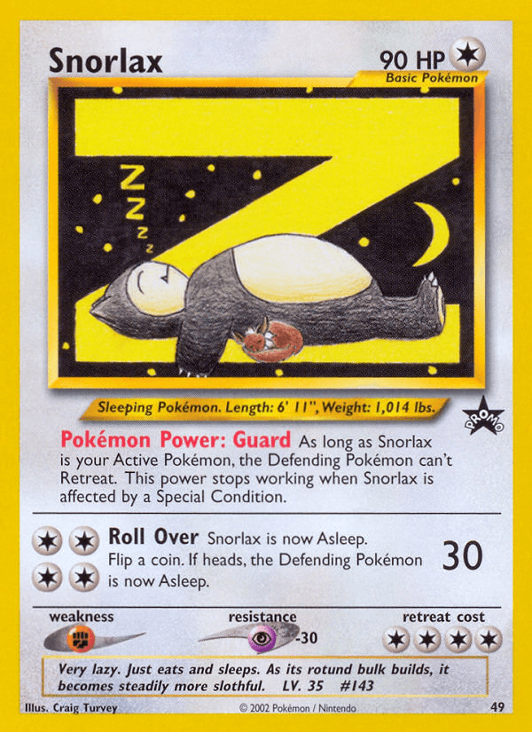 Snorlax Wizards Black Star Promos card