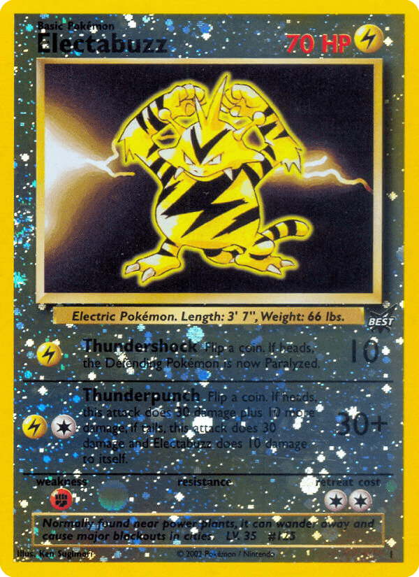 Electabuzz Best of Game card