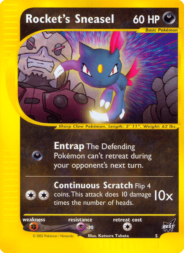 Rocket's Sneasel Best of Game card