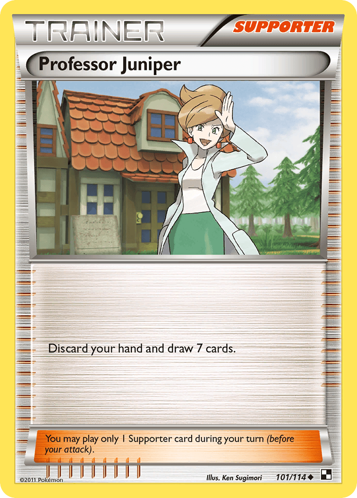 Professor Juniper Black & White card