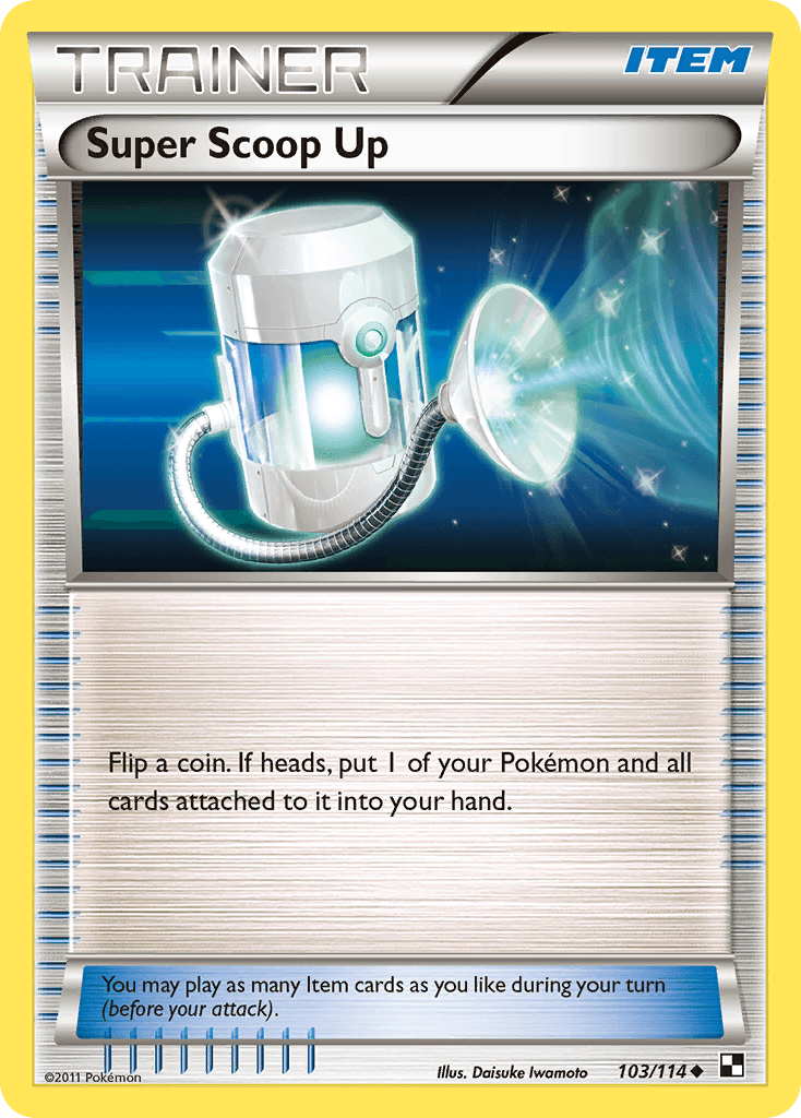 Super Scoop Up Black & White card