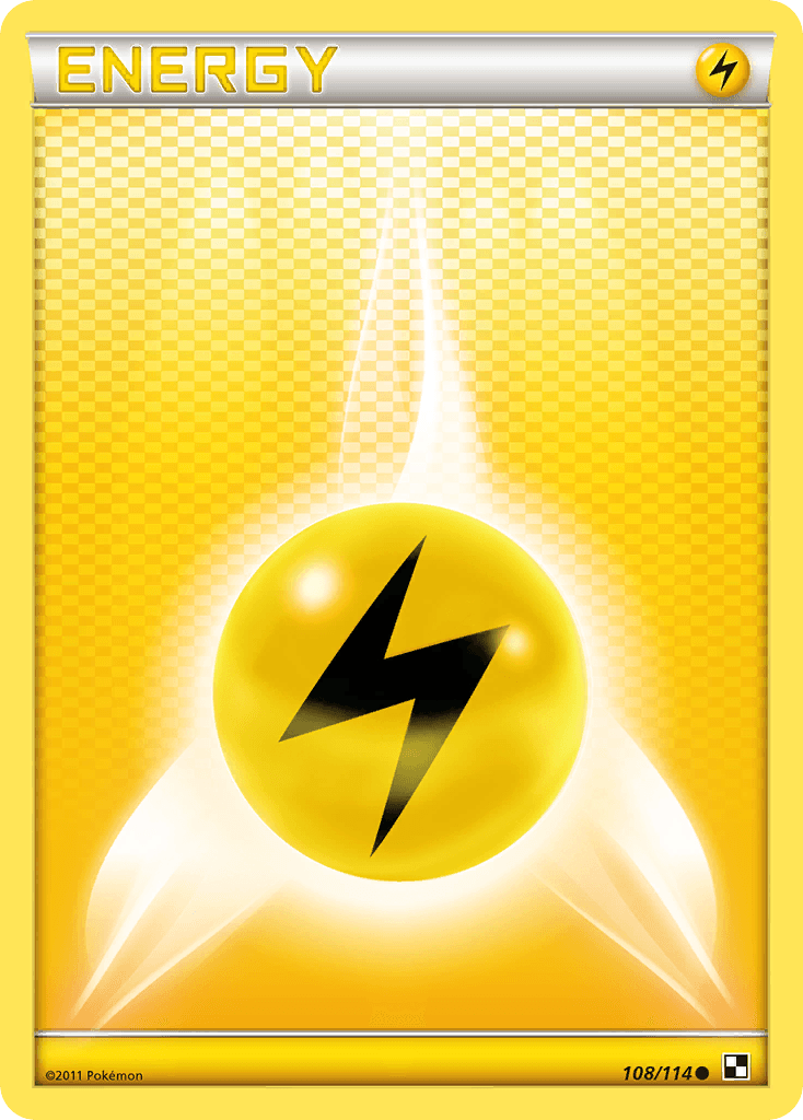 Lightning Energy Black & White card