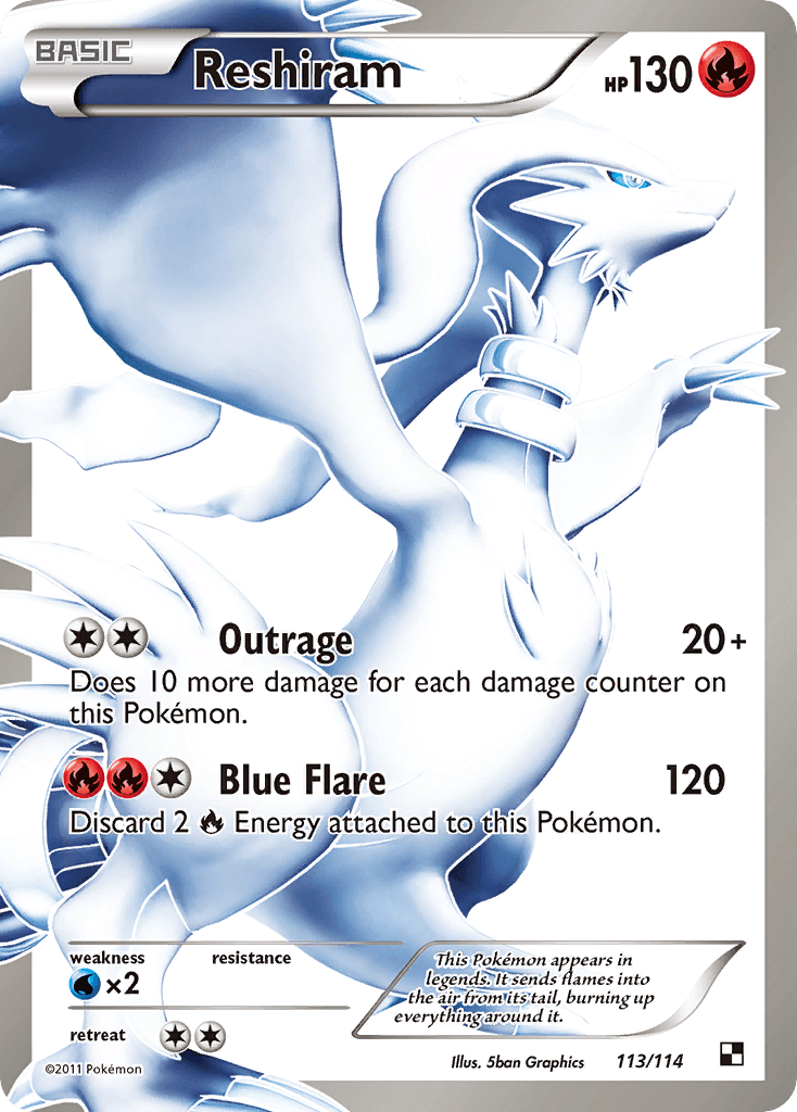Reshiram Black & White card