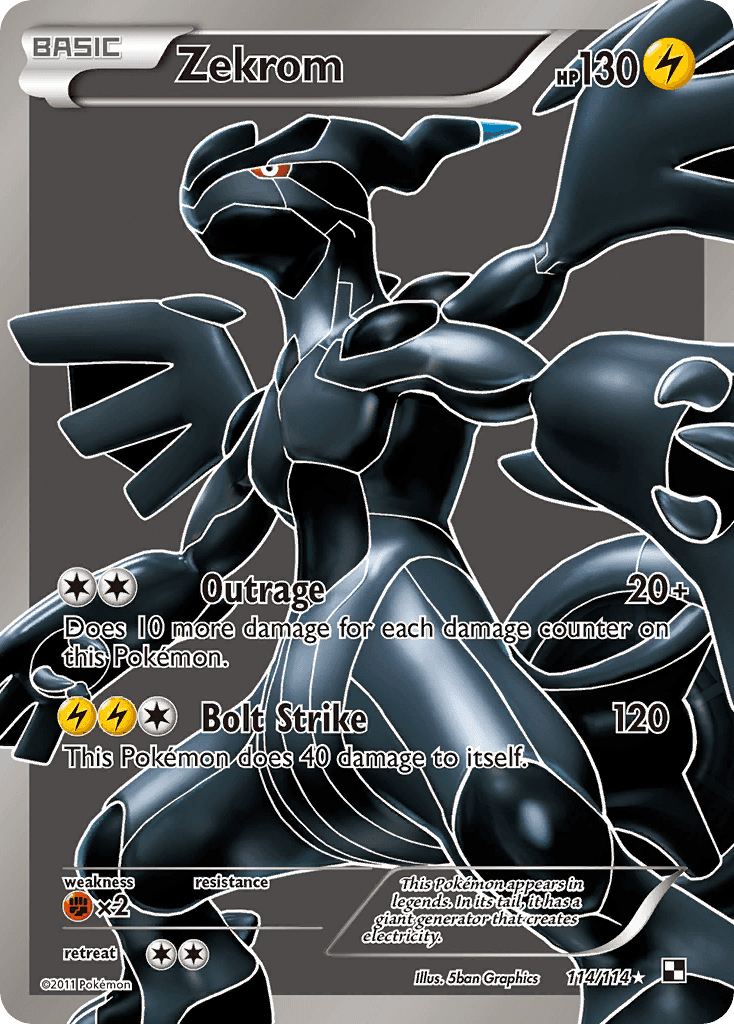 Zekrom Black & White card