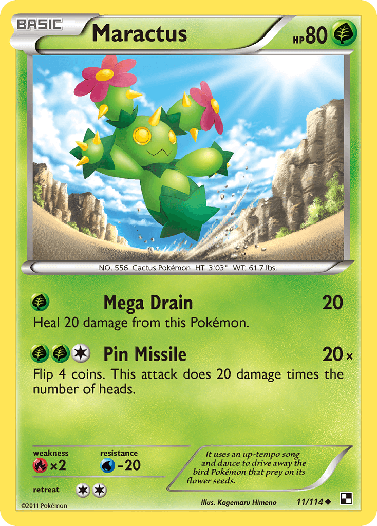 Maractus Black & White card