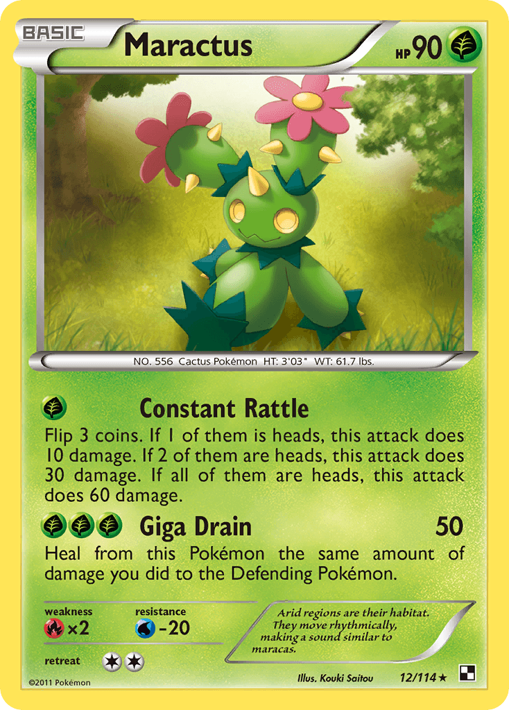 Maractus Black & White card