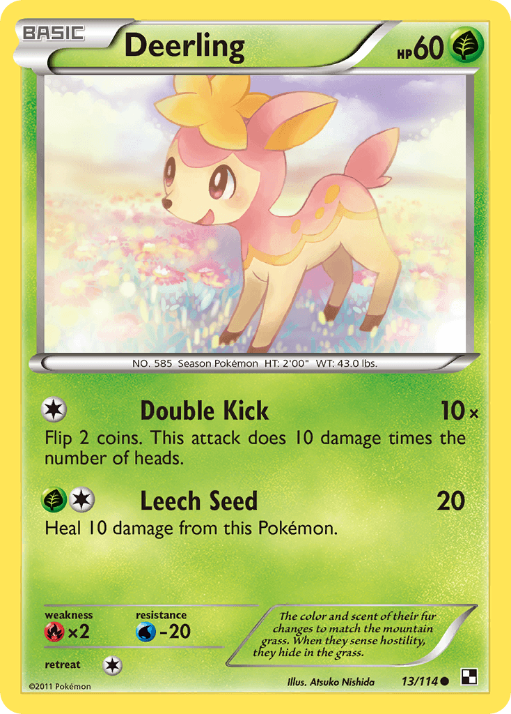 Deerling Black & White card
