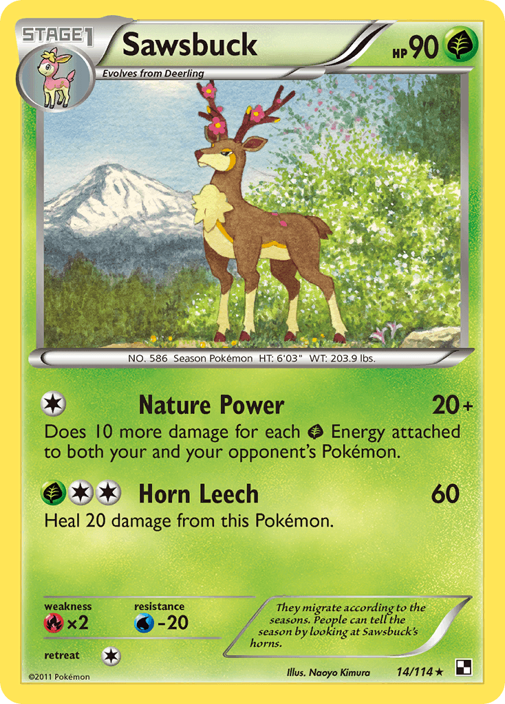 Sawsbuck Black & White card