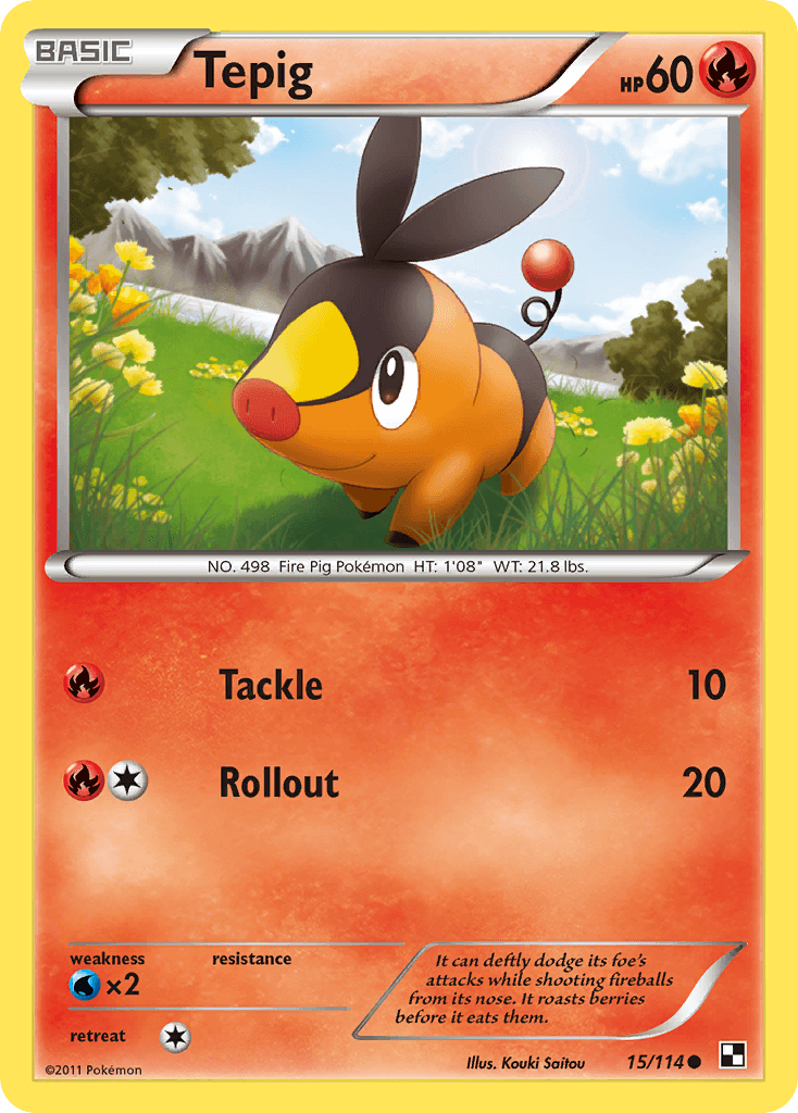 Tepig Black & White card