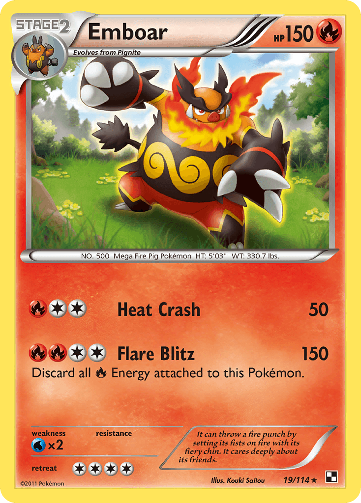 Emboar Black & White card