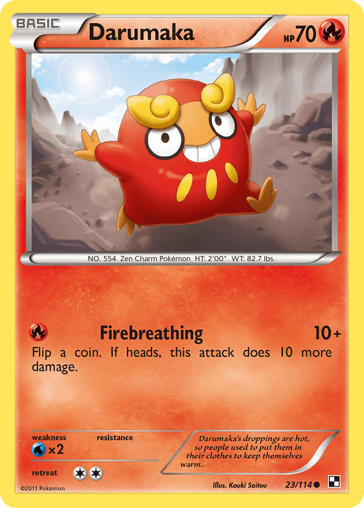 Darumaka Black & White card