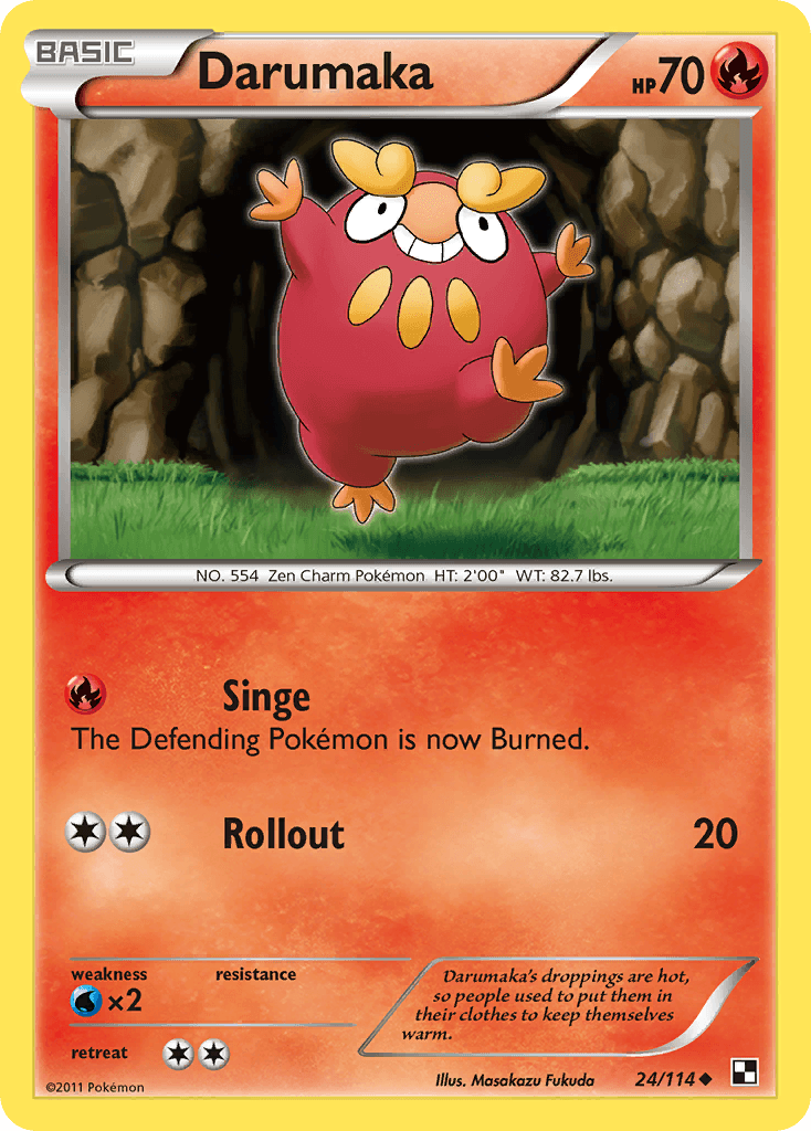 Darumaka Black & White card