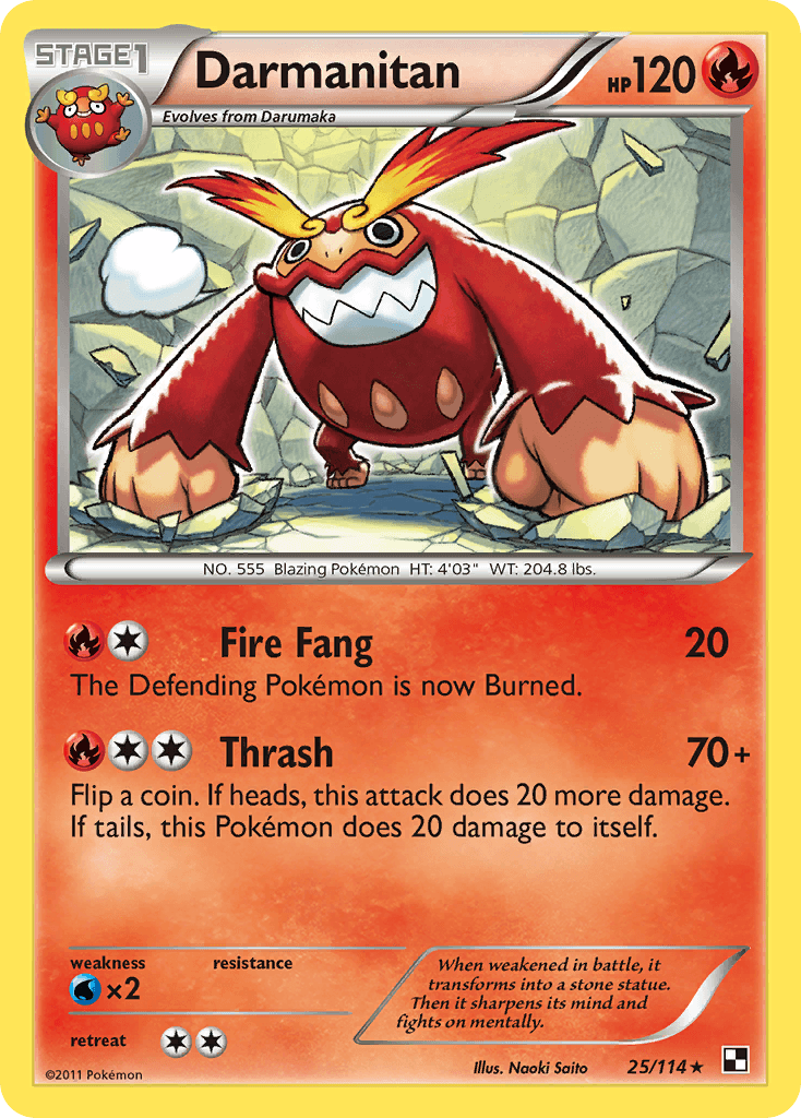 Darmanitan Black & White card