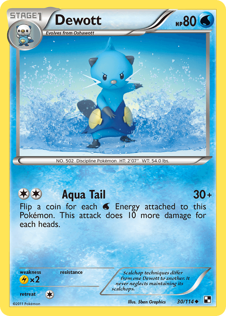 Dewott Black & White card