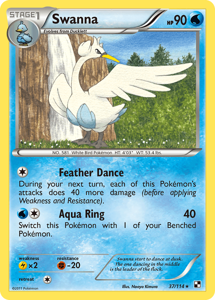 Swanna Black & White card
