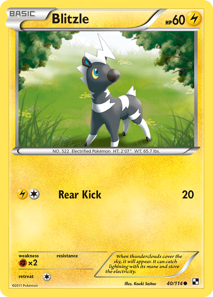 Blitzle Black & White card