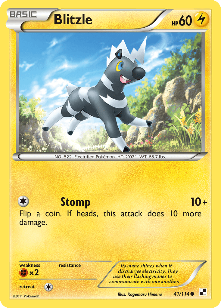 Blitzle Black & White card