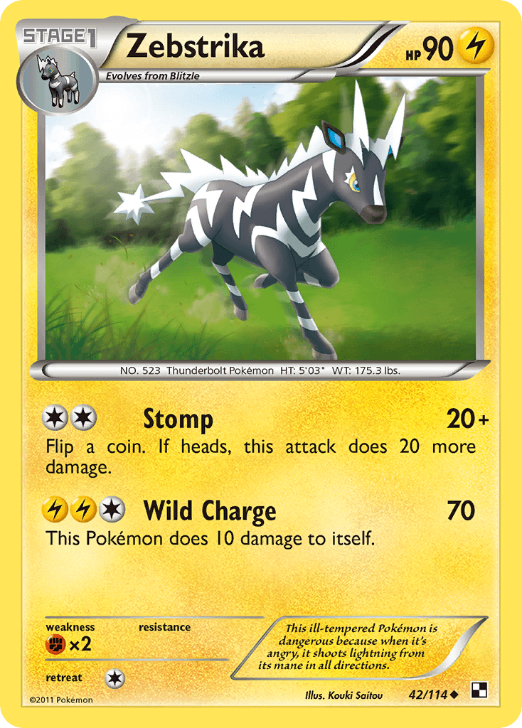 Zebstrika Black & White card