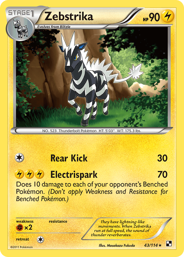 Zebstrika Black & White card