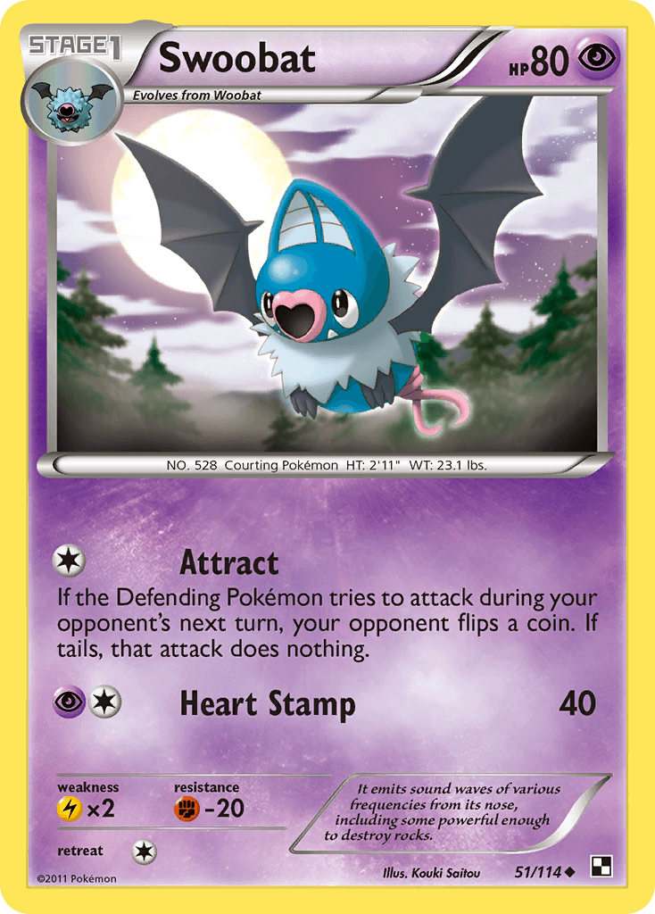 Swoobat Black & White card