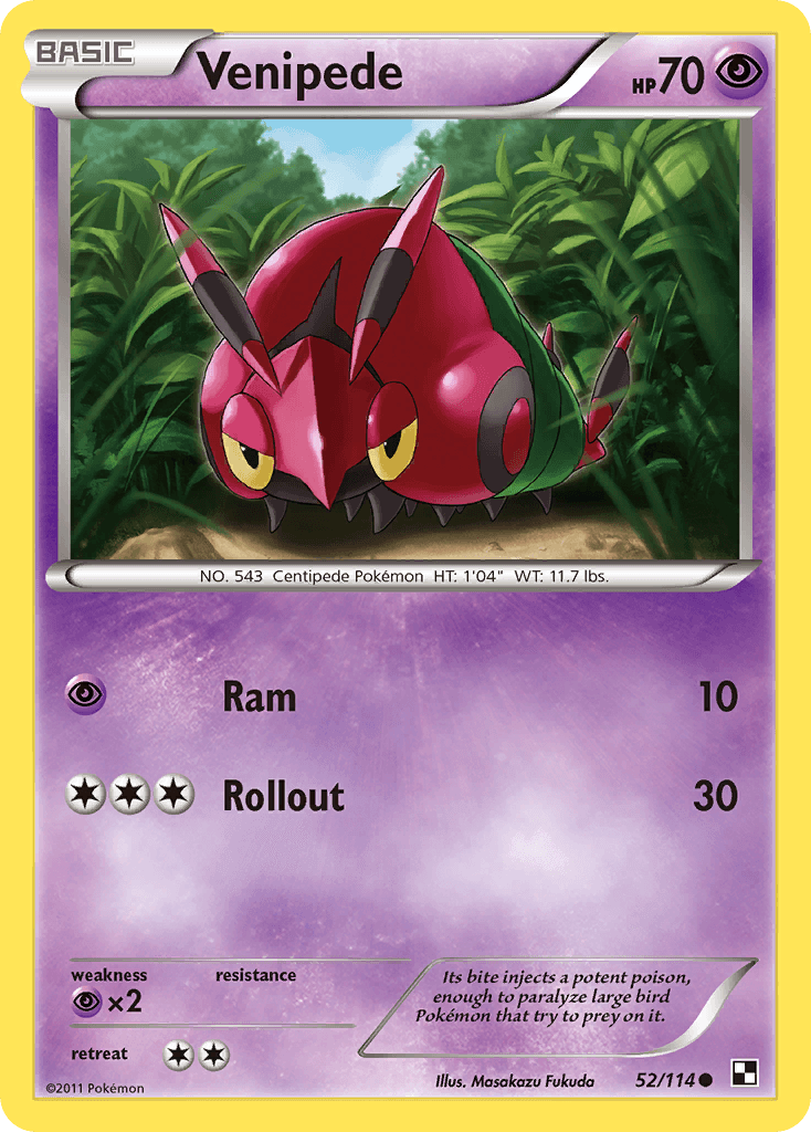 Venipede 寶可夢 card