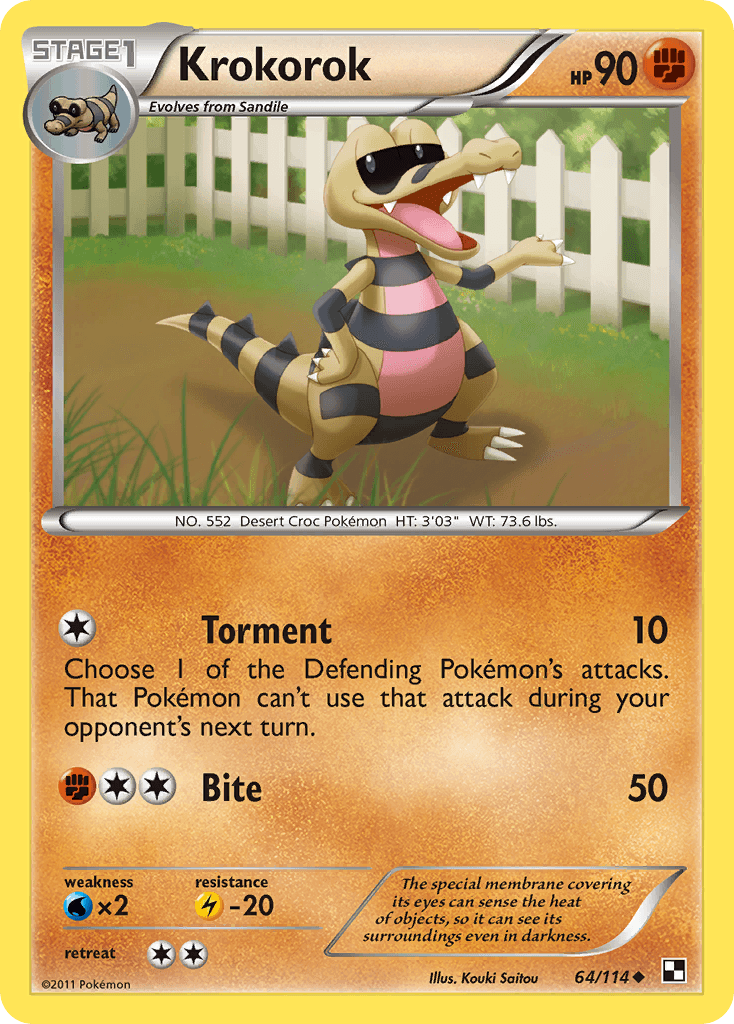 Krokorok Black & White card