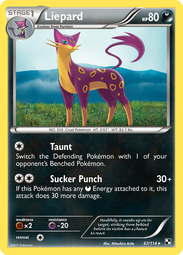 Liepard Black & White card
