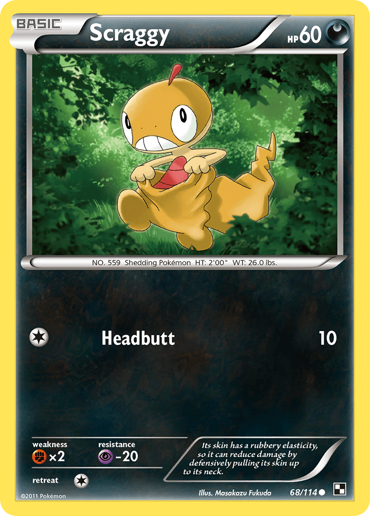 Scraggy 寶可夢 card