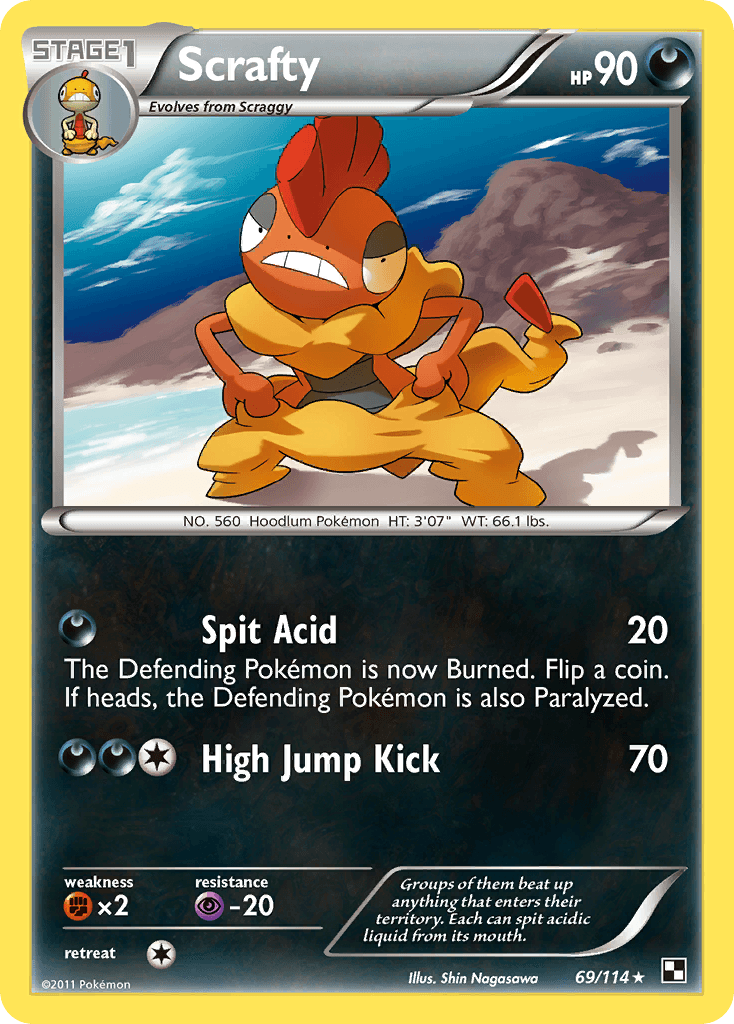 Scrafty Black & White card
