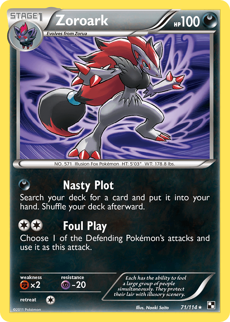 Zoroark Black & White card