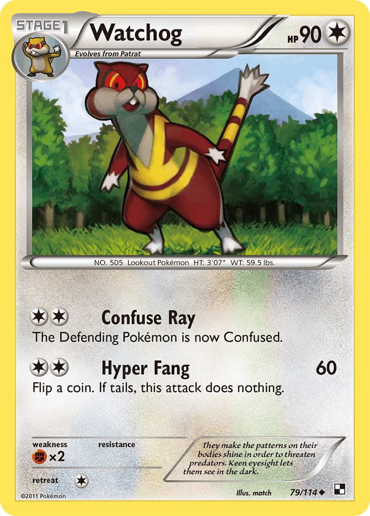 Watchog Black & White card