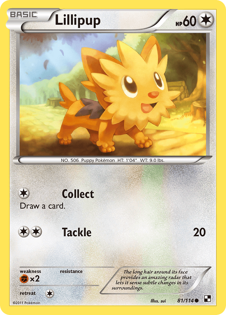 Lillipup Black & White card