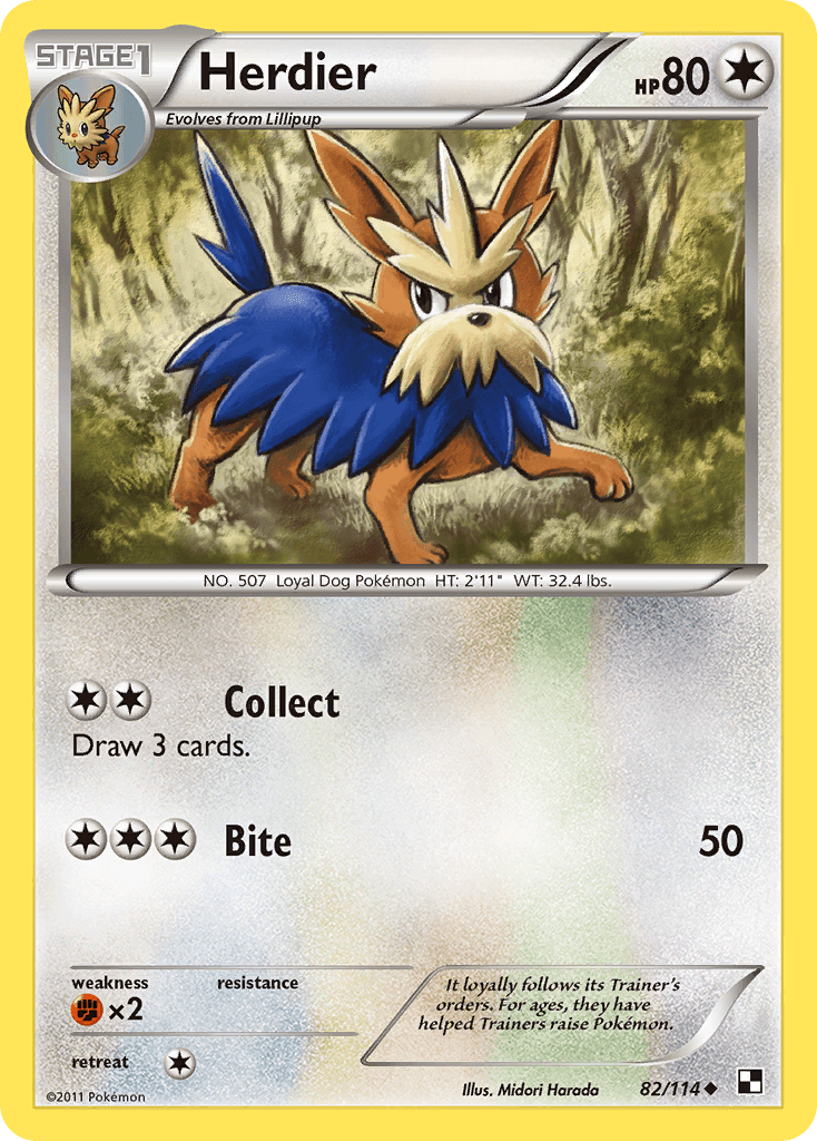 Herdier Black & White card
