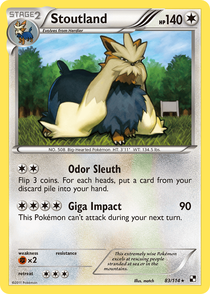 Stoutland Black & White card