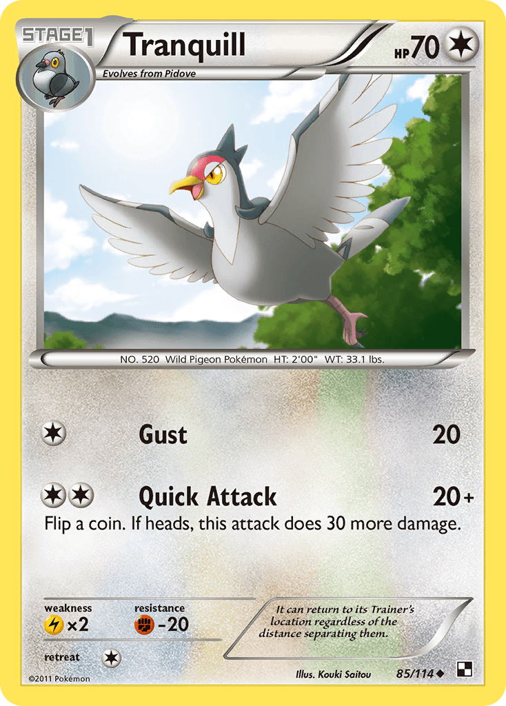 Tranquill Black & White card