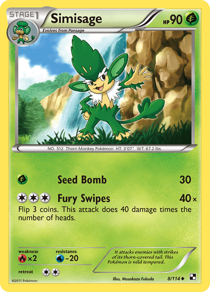 Simisage Black & White card