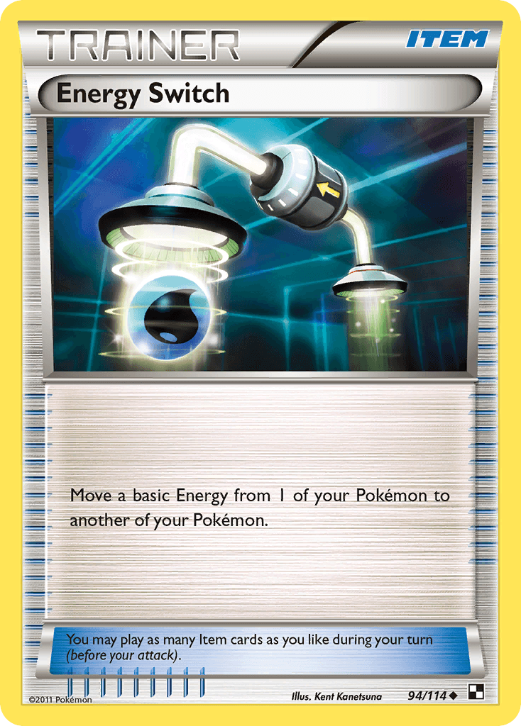 Energy Switch Black & White card