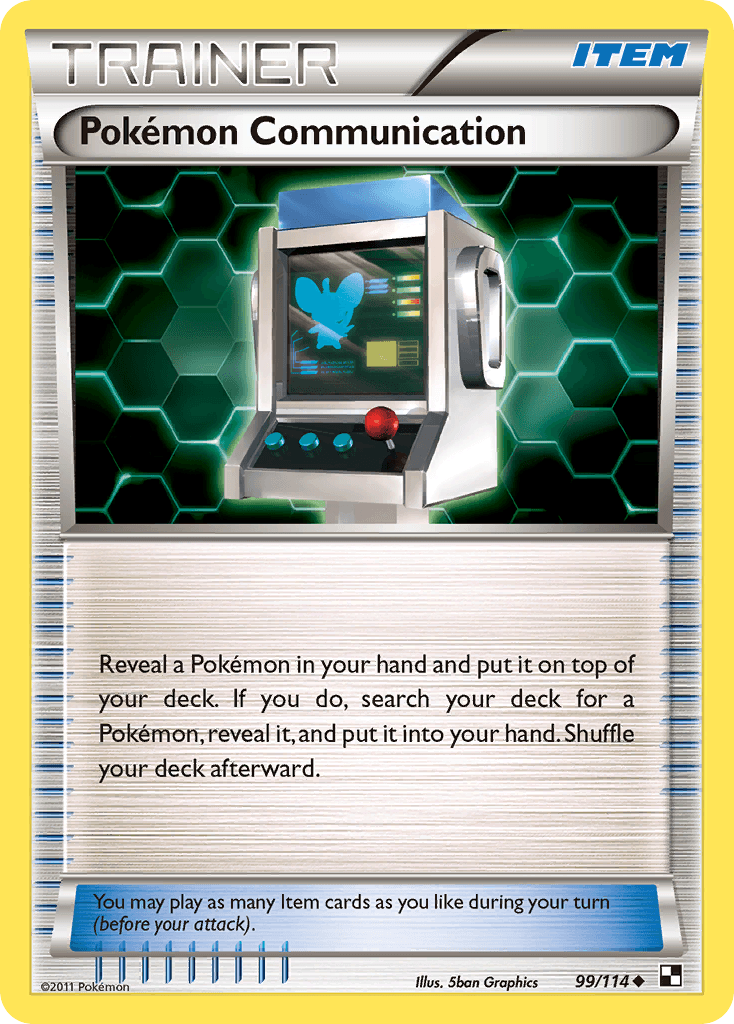 Pokémon Communication Black & White card