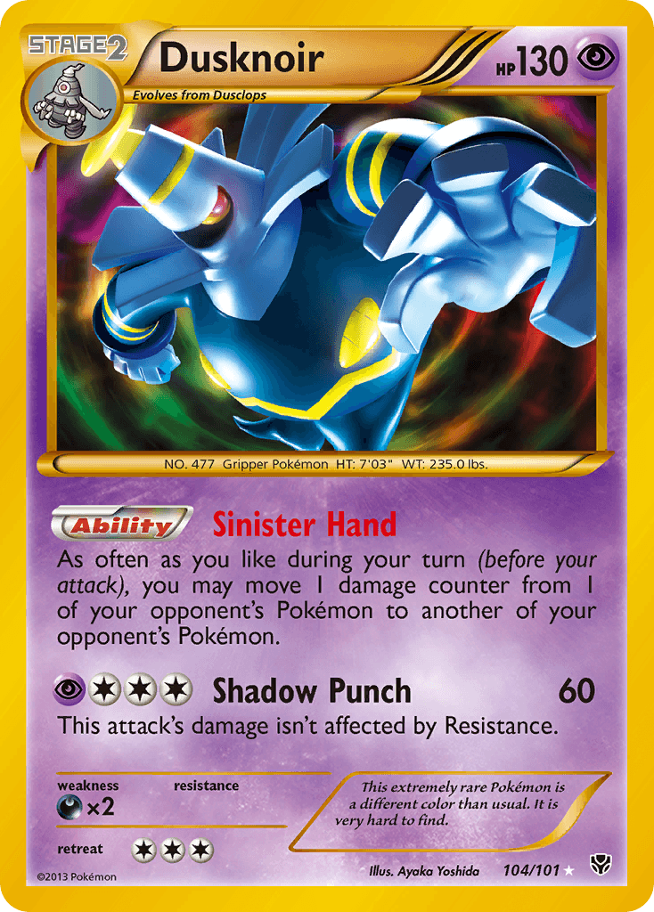 Dusknoir Plasma Blast card