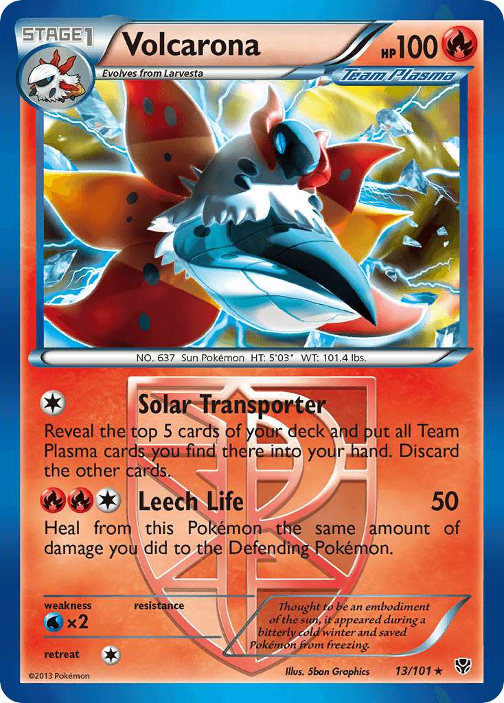 Volcarona Plasma Blast card