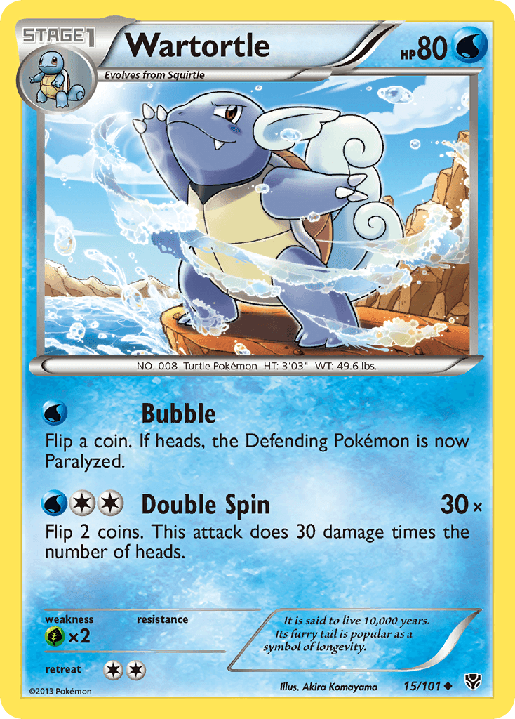 Wartortle Plasma Blast card