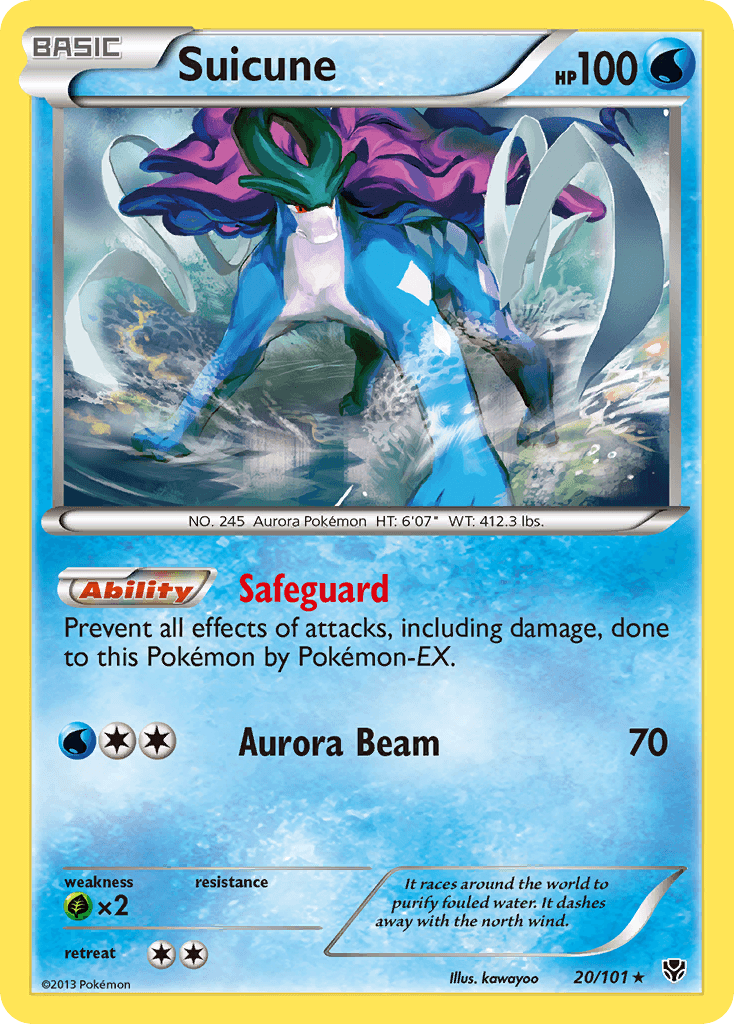 Suicune Plasma Blast card