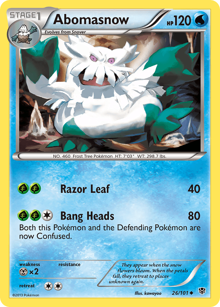 Abomasnow Plasma Blast card