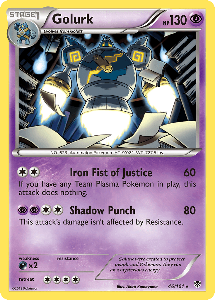 Golurk Plasma Blast card