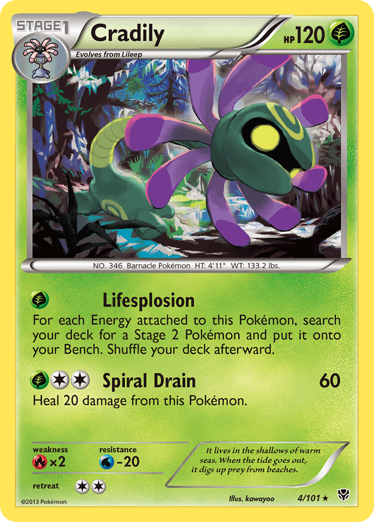 Cradily Plasma Blast card