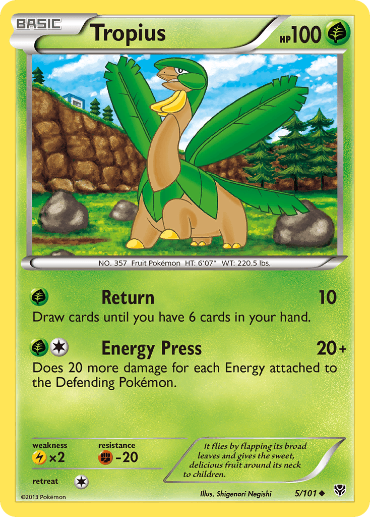 Tropius Plasma Blast card