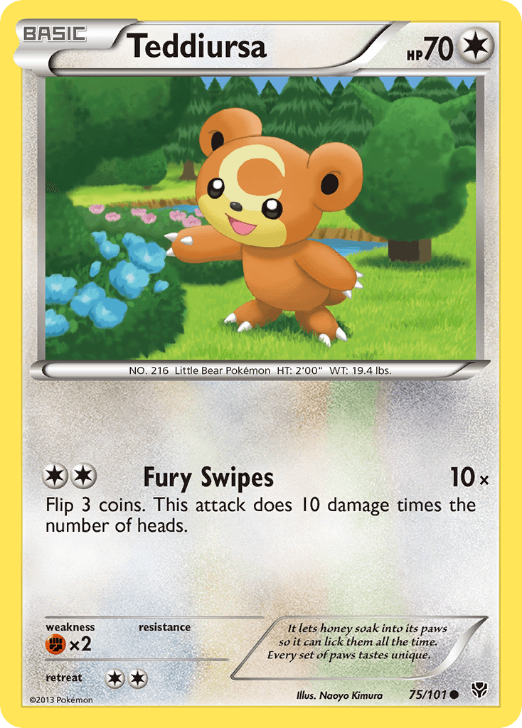 Teddiursa Plasma Blast card